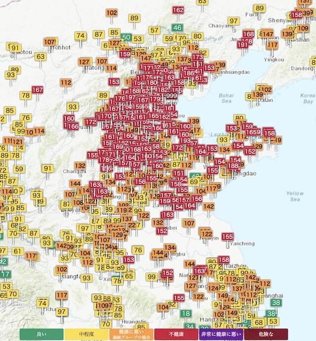 中国_大気汚染_2019